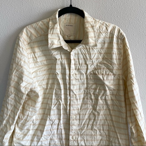 LIFE AFTER DENIM Striped Yellow Button Up - Picture 3 of 7